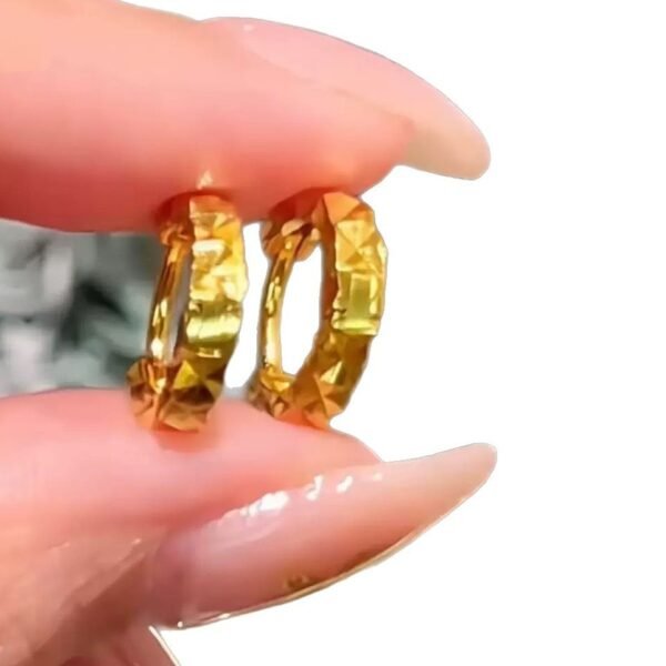 Gold placer flashy starry sky car flower ear clips earrings ear clips niche popular design