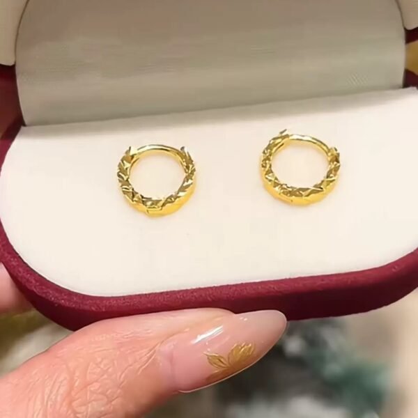 Gold placer flashy starry sky car flower ear clips earrings ear clips niche popular design
